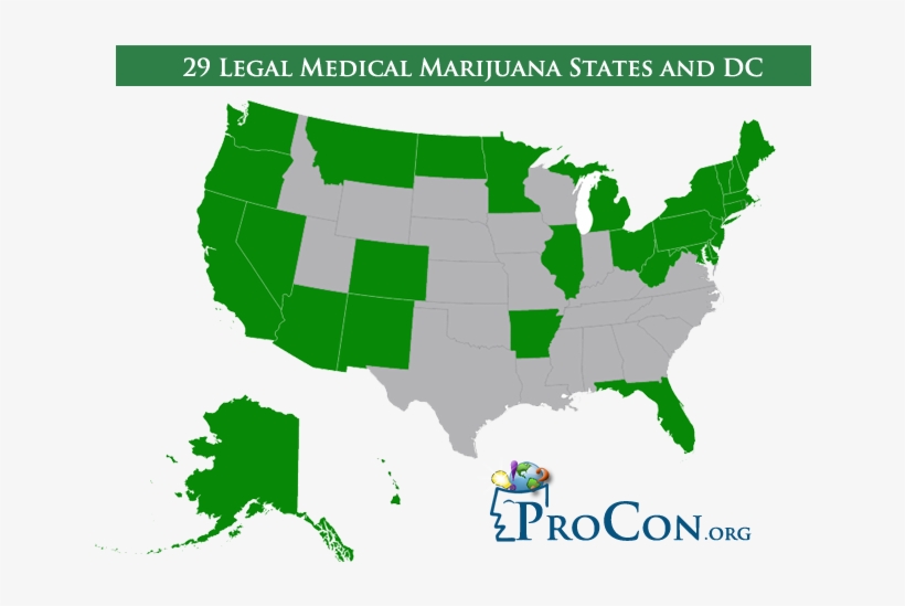 Medical Marijuana - States With Medical Weed 2017, transparent png #4555389