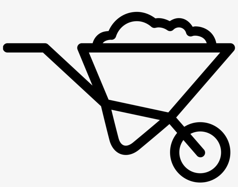 The Icon Is A Simplified Depiction Of A Wheelbarrow - Wheelbarrow Icon Png, transparent png #4556349