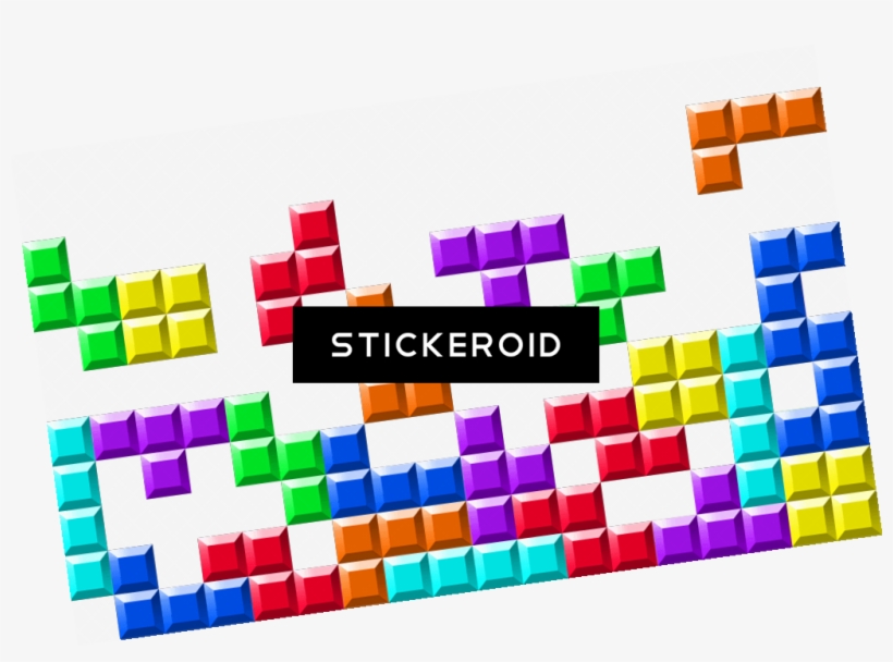 Tetris Blocks Wall - Tetris, transparent png #4556429