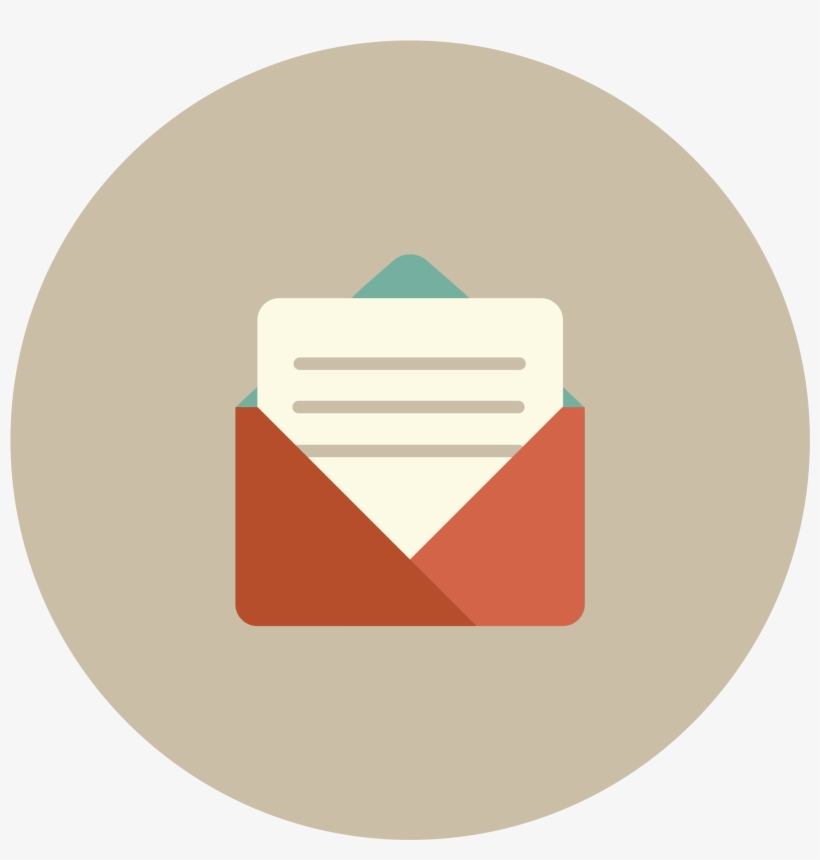 Document Email Letter Message Send Icon, Document Icon, - Contact Flat Design Png, transparent png #4556497