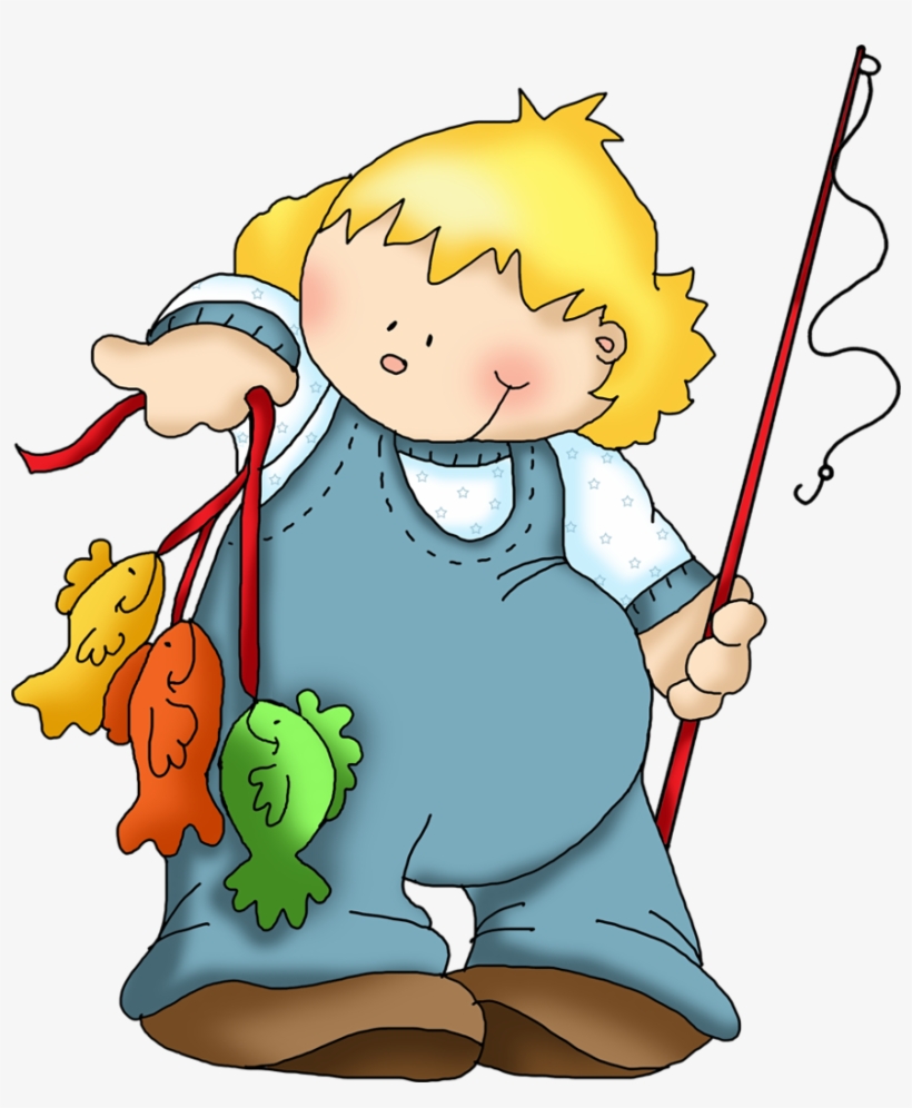 Fishing Clip Clipart Kid - Clipart Of Catching Fish - Free