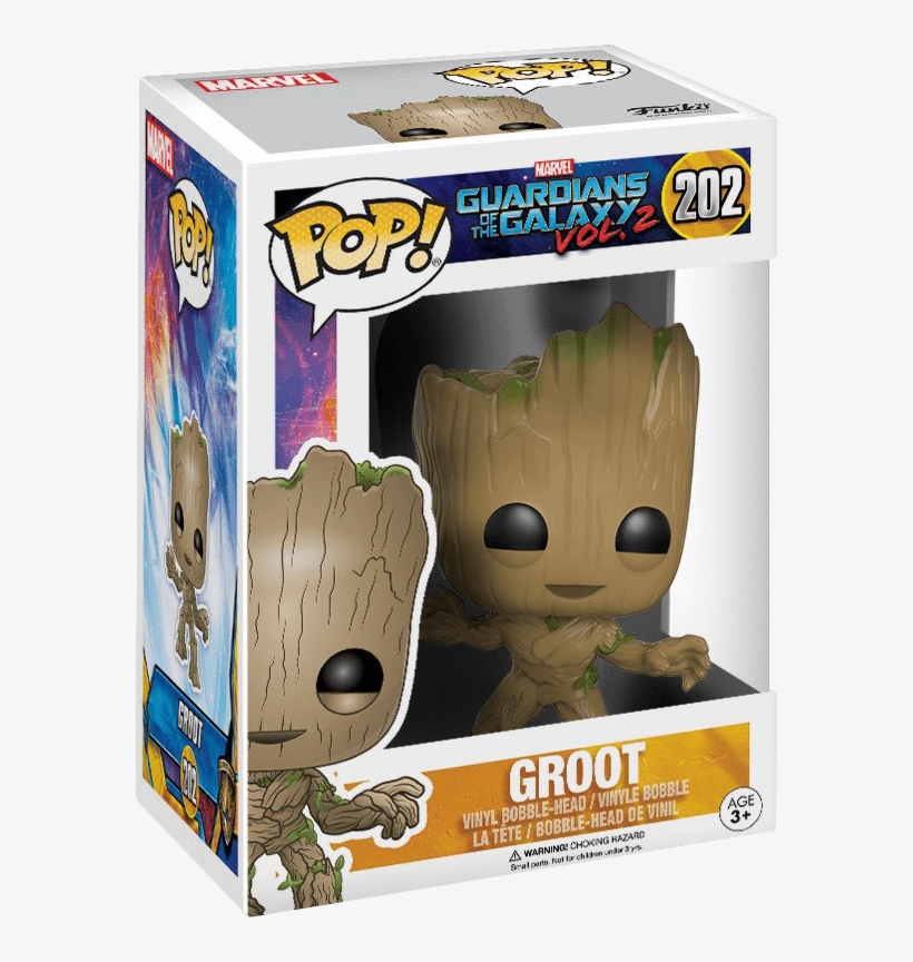 Funko Pop Marvel Guardians Of The Galaxy Vol 2 Groot - Pop Groot, transparent png #4558462