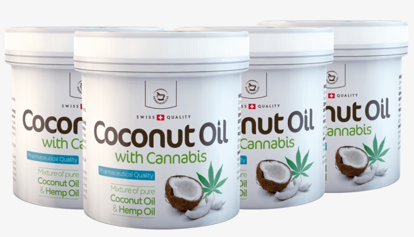 4 X Coconut Oil With Cannabis For Skin Use - Millilitre, transparent png #4559431