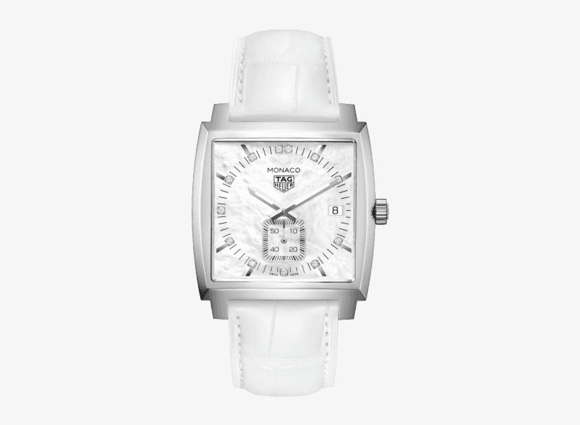 Tag Heuer Monaco - Tag Heuer White Monaco, transparent png #4559754