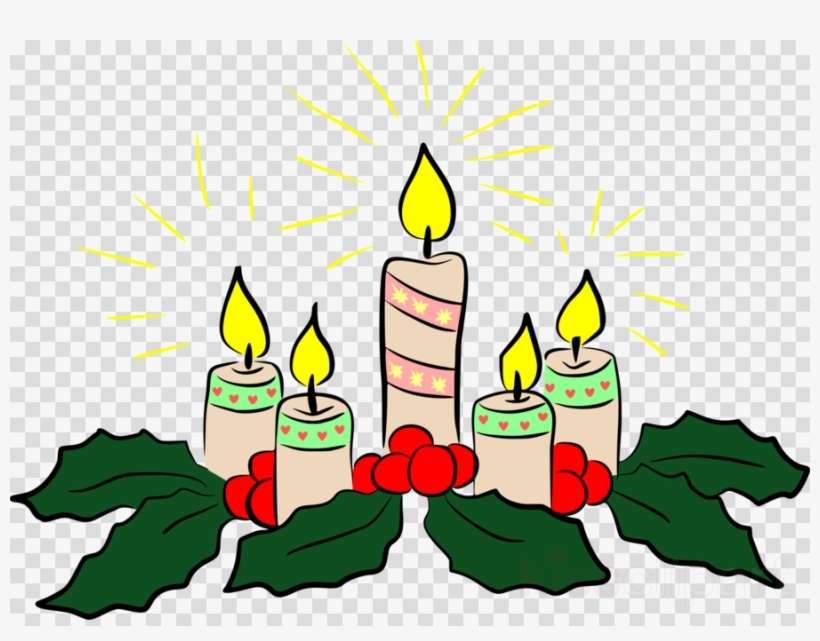 Christmas Candles Clipart Candle Clip Art - Vans Van Doren Backpack Black/white, One Size, transparent png #4560451