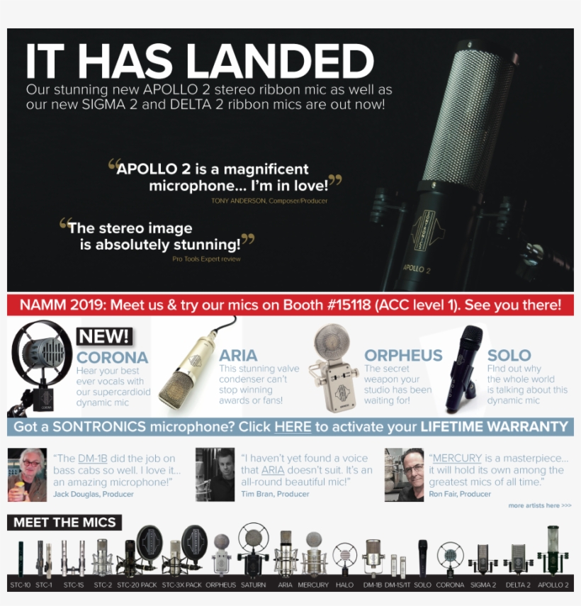 Sontronics - British Design - World Class - Home Page - Sontronics, transparent png #4561144