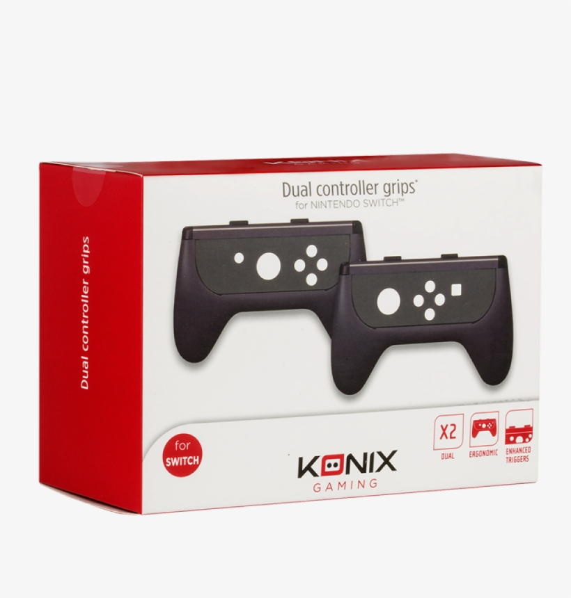 Supports Mannettes Joy-con Nintendo Switch - Accessory Set Nintendo Switch Konix Ergonomic Pad X2, transparent png #4561859