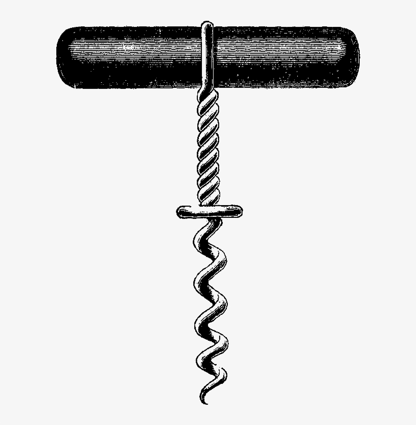 Svg Royalty Free Stock Cork Screw Clipart - Vintage Cork Screw Logo, transparent png #4561979