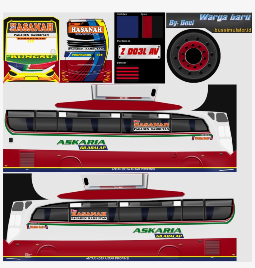 Download Livery Bus Warga Baru Clipart Bus Livery Bus - Livery Bus, transparent png #4562026