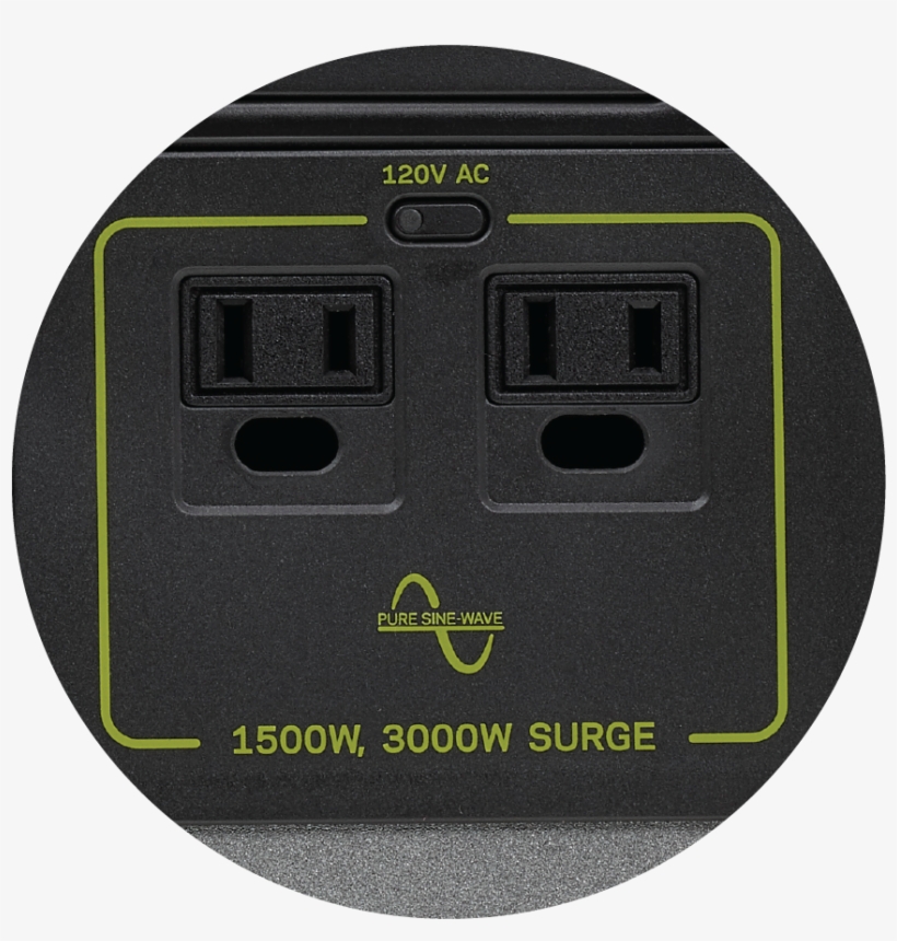 Two 120v Pure Sine Wave Ac Inverter Ports With 1500w, - Subwoofer, transparent png #4566075