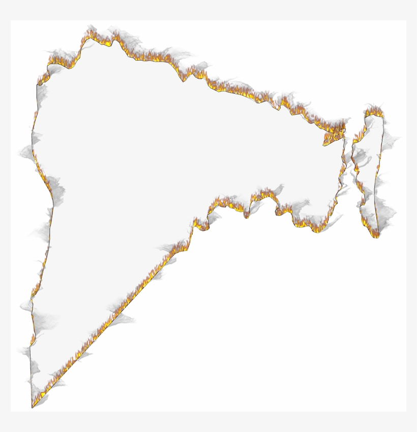 A Flame And Smoke Outline Map Of Nassau - Shadow, transparent png #4566918