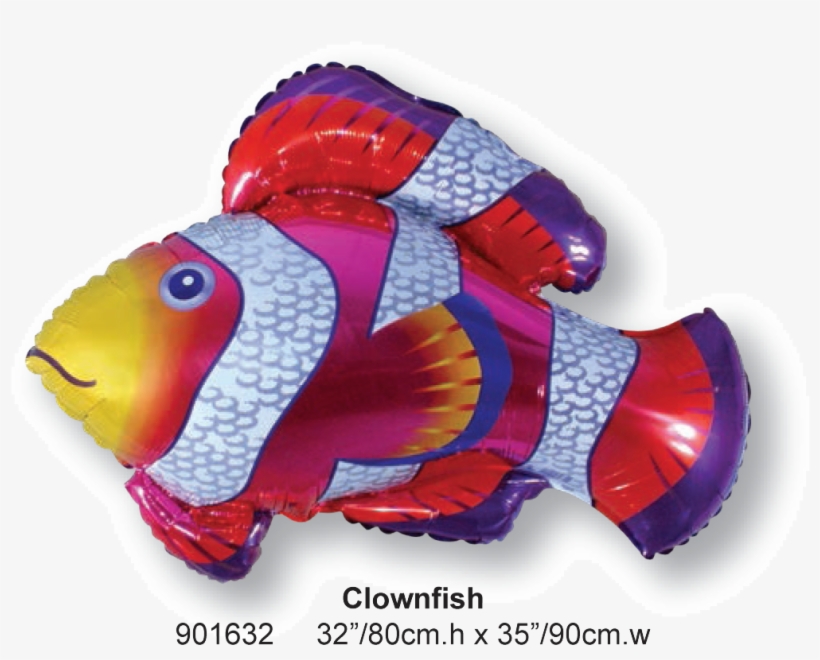 Clownfish - Clownfish Shaped 26" Foil Balloons (2 Pack, 1 Of Each, transparent png #4567588