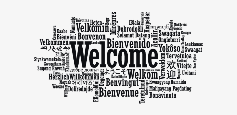 Welcome - Welcome In Different Languages Mural, transparent png #4568250