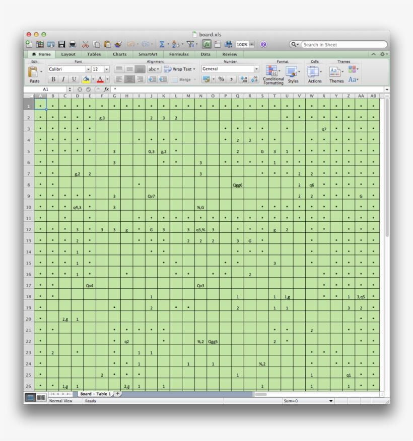I Picked A Handful Of Symbols To Represent Game Objects, - Office 2011, transparent png #4568549