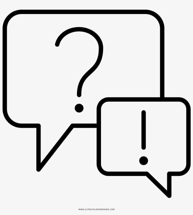 Question Answer Coloring Page - Question Mark, transparent png #4568905