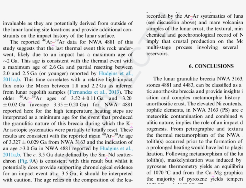 Summary Of Ar Ar Ages For Lunar Granulites Plotted - Untitled, Pg. 97, In The Book Pantagruel 1943)., transparent png #4572781