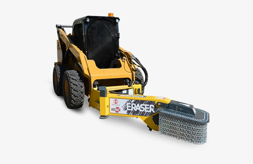 Eraser Skid Steer Stump Grinder Photo - Bulldozer, transparent png #4573114