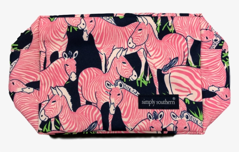 Simply Southern Pink Zebra Cosmo Bag - Simply Southern Zebra Lunch Bag/pink, transparent png #4573605