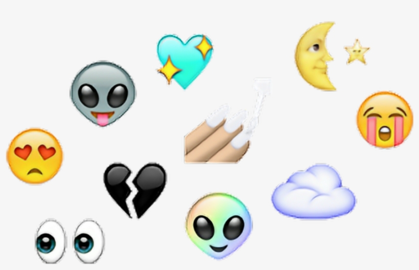 Emojis Emoji Uñas Aliens Luna Tumblr Tumbler Caritas - New Type Of Emojis, transparent png #4574526
