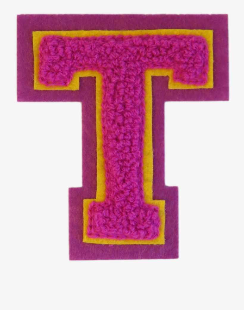 Varsity Letter 't' Iron On Patch - Letter T Patch Png, transparent png #4574836