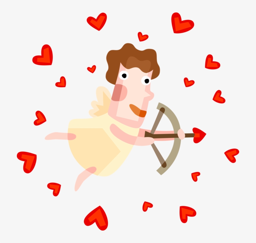 Vector Illustration Of Cupid God Of Desire And Erotic - 00410561.png Shower Curtain, transparent png #4575143