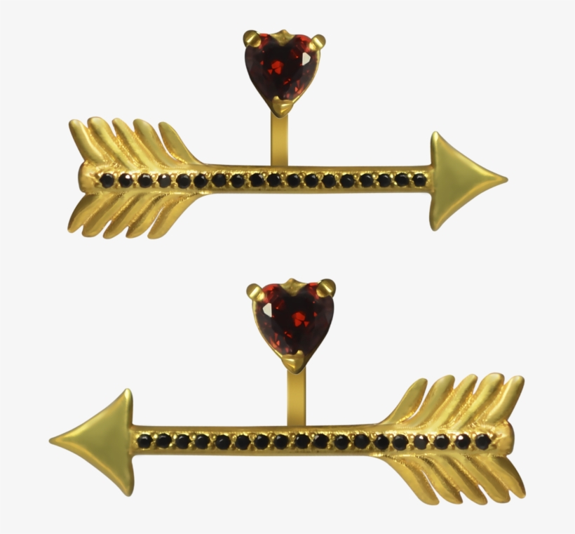 Earrings Cupid's Arrow - Emblem, transparent png #4575392