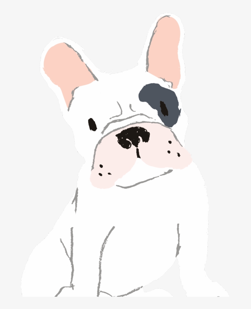 Hand Drawn Cute Cartoon Dog Vector Image - Bullet Journal For Dog Lovers White French Bulldog:, transparent png #4575711