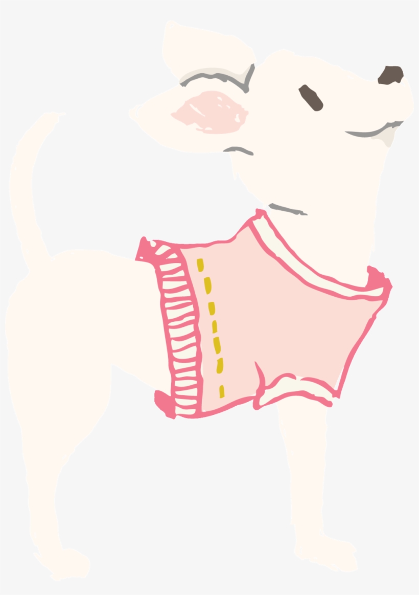 Hand Painted Pink Clothes Cartoon Dog Vector Image - Journal Notebook For Dog Lovers Chihuahua: Blank Journal, transparent png #4576181