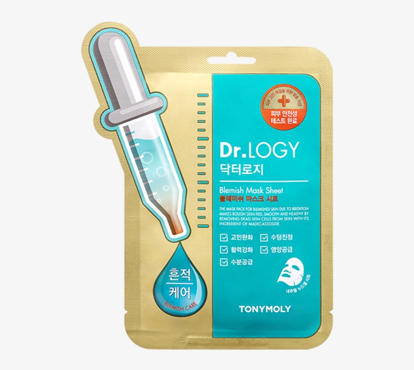 Logy Sheet Mask-blemish - Tonymoly Dr Logy Mask Sheet, transparent png #4577215