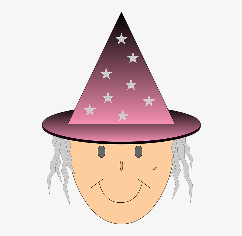 Pics Of Party Hats 12, Buy Clip Art - Illustration Of A Witch In A Pointy Hat, transparent png #4577476