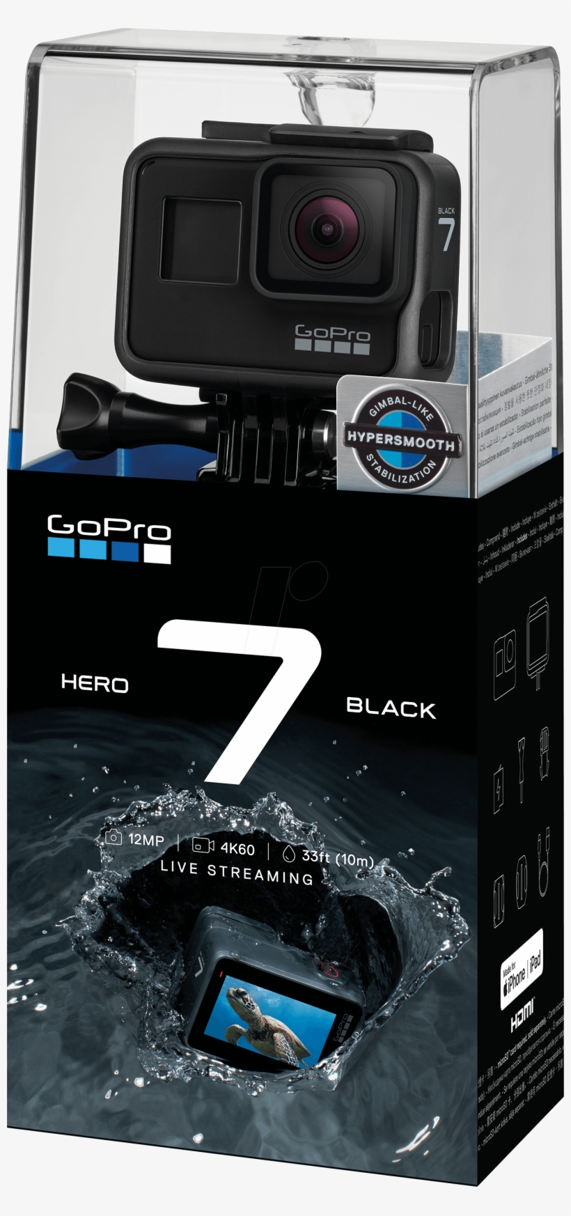 Action Cam, Gopro Hero7 Black Gopro Chdhx 701 Rw - Gopro Hero 7 Black, transparent png #4578198