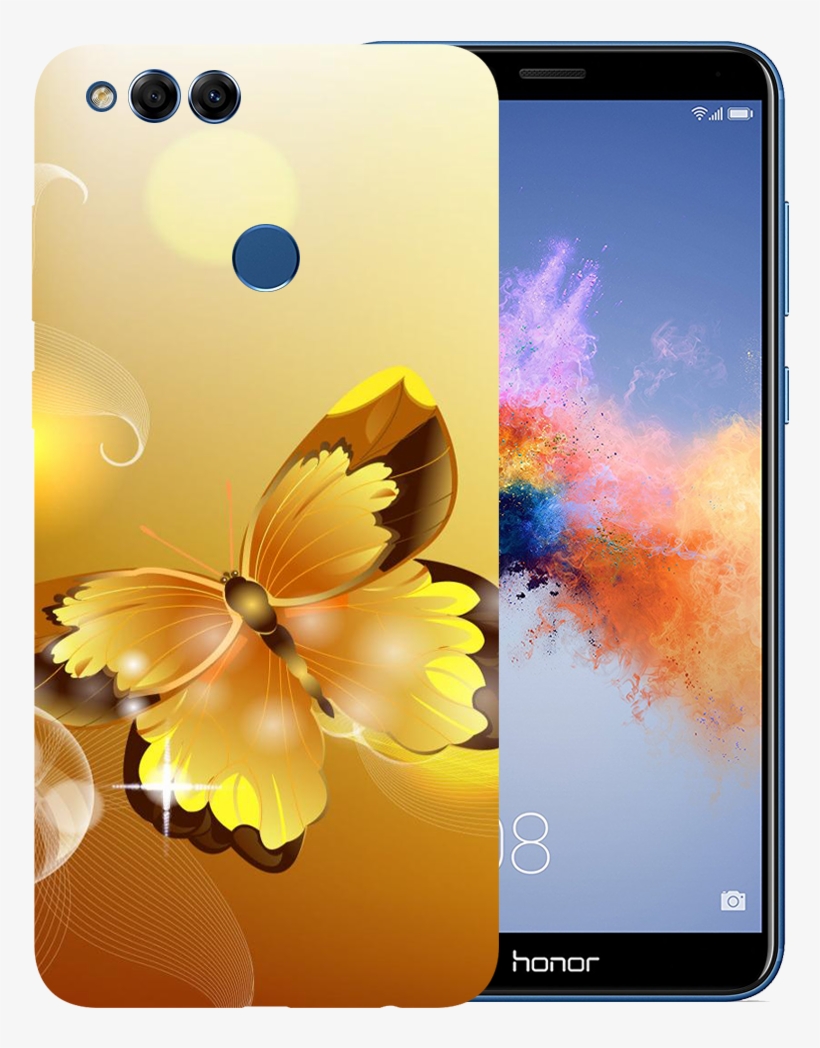 Golden Butterfly Printed Case Cover For Honor 7x By - New Month Messages July, transparent png #4580240