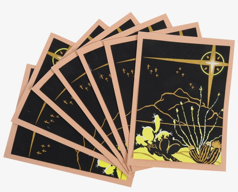 Vintage Cactus Christmas Cards - Christmas Day, transparent png #4581623