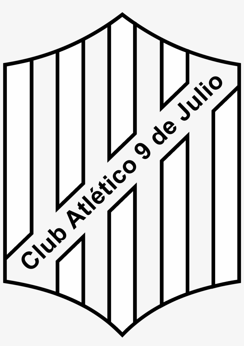 Club Atletico 9 De Julio De Rafaela Logo Black And - Club Atletico 9 De Julio, transparent png #4582111