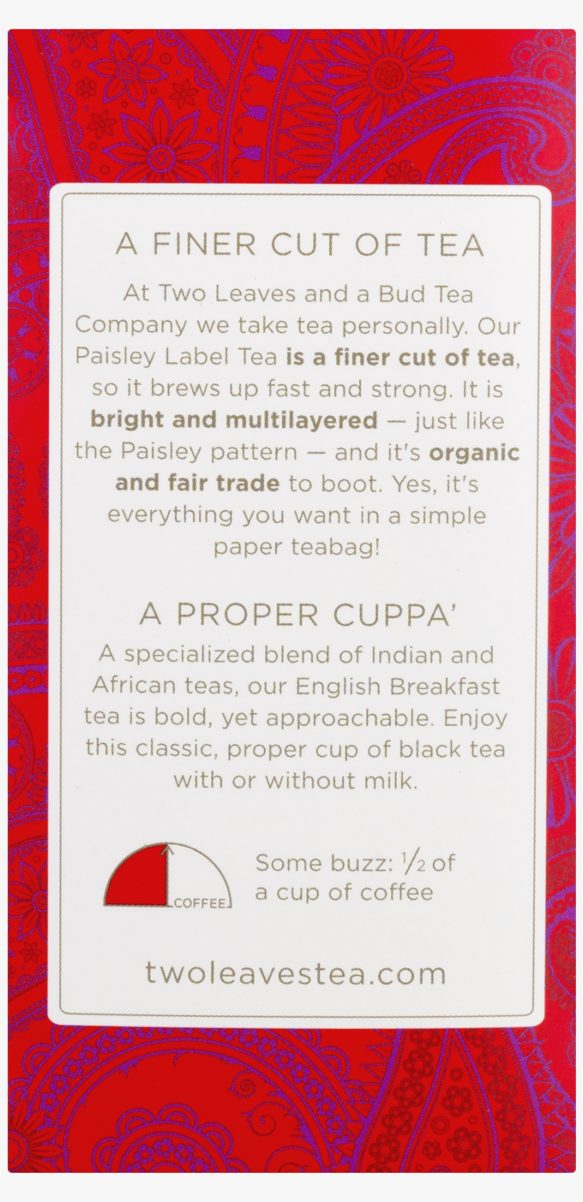 Paisley Label Tea By Two Leaves And A Bud, Inc - E-book Reader Case, transparent png #4582114