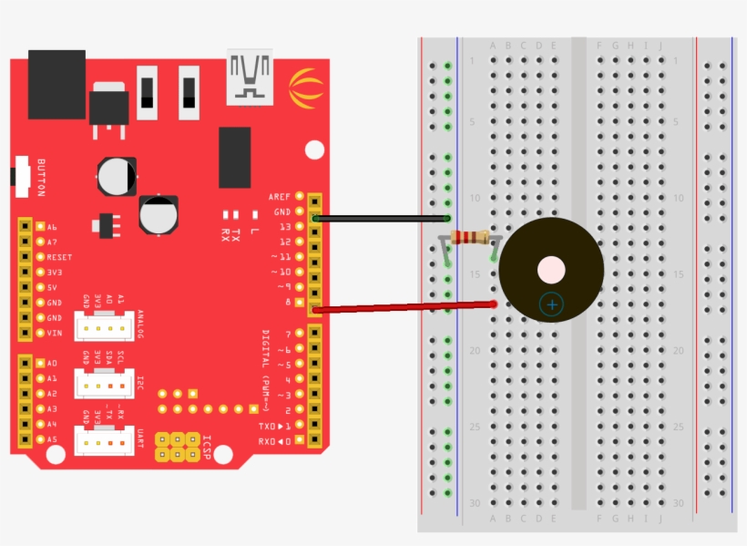The Circuit Diagrammed Below Allows You To Play A Sound - Arduino Led ...