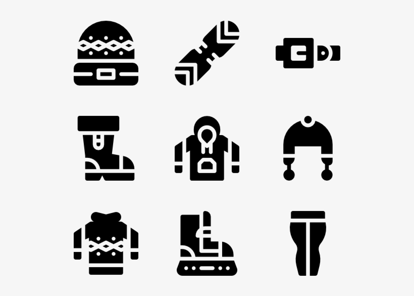 Winter Clothes And Accessories - Icons For Presentation Free, transparent png #4583359