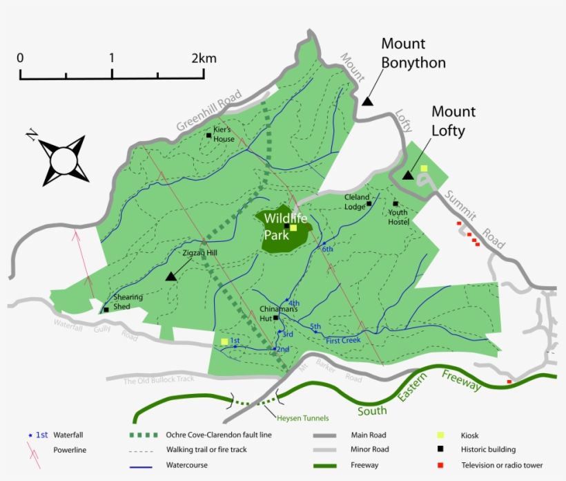Cleland Conservation Park - Maps Of Mount Lofty, transparent png #4583649