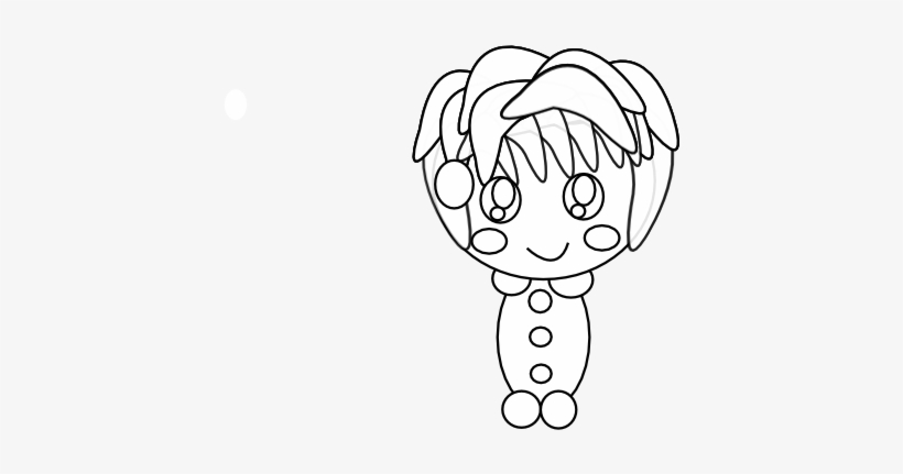 Anime Character Art 35 Black White Line Art 555px - Character, transparent png #4584500