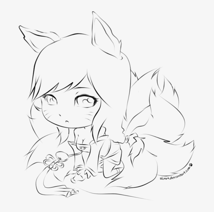Clip Transparent Library Ahri Drawing - Art, transparent png #4584565