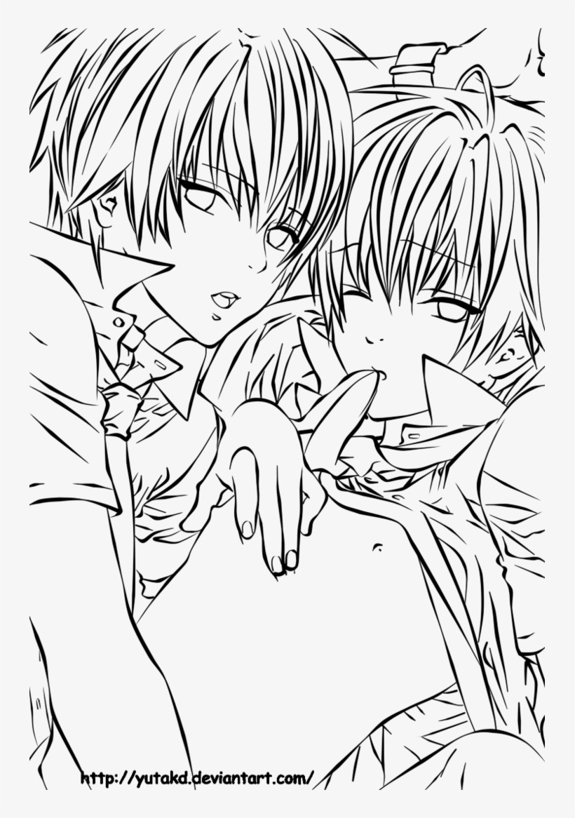 Boy Lineart - Line Art Yaoi, transparent png #4585140