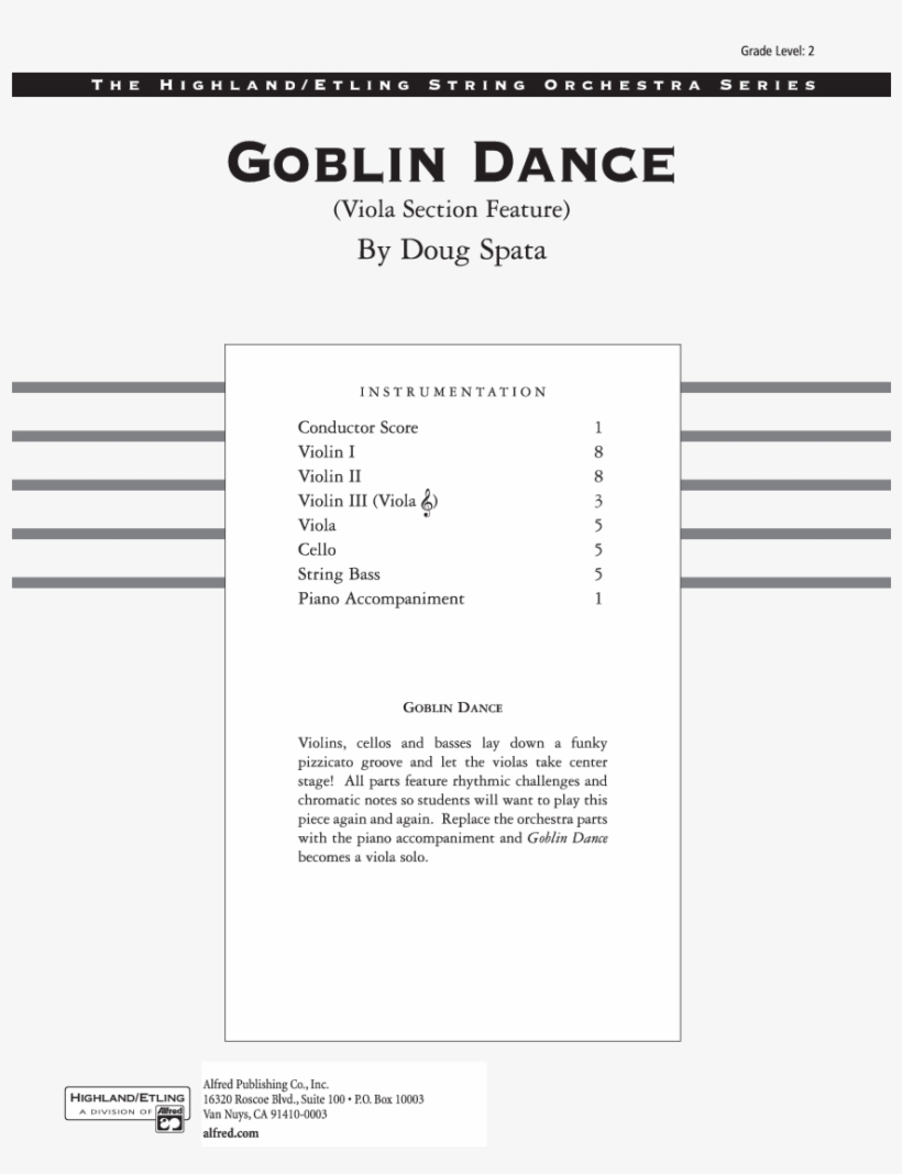 Goblin Dance Thumbnail Goblin Dance Thumbnail Goblin - Apollo Suite Violin Sheet Music, transparent png #4586499