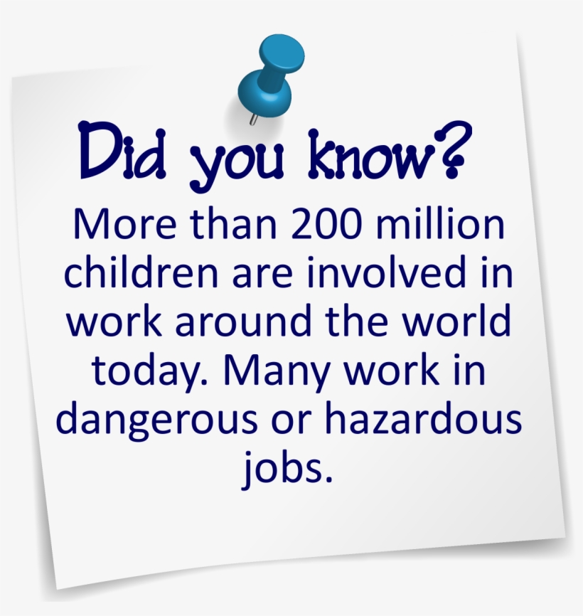 Did You Know - Reasons For Child Labor, transparent png #4587079
