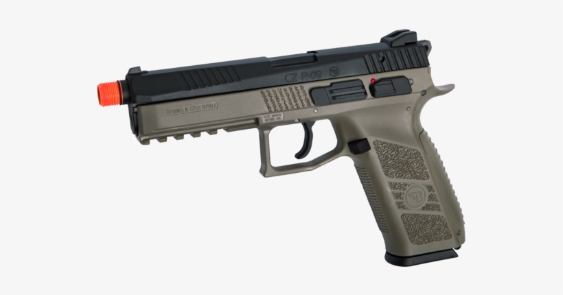 Asg Cz P09 Gbb Airsoft Pistol Tan - Airsoft Pistols, transparent png #4587087