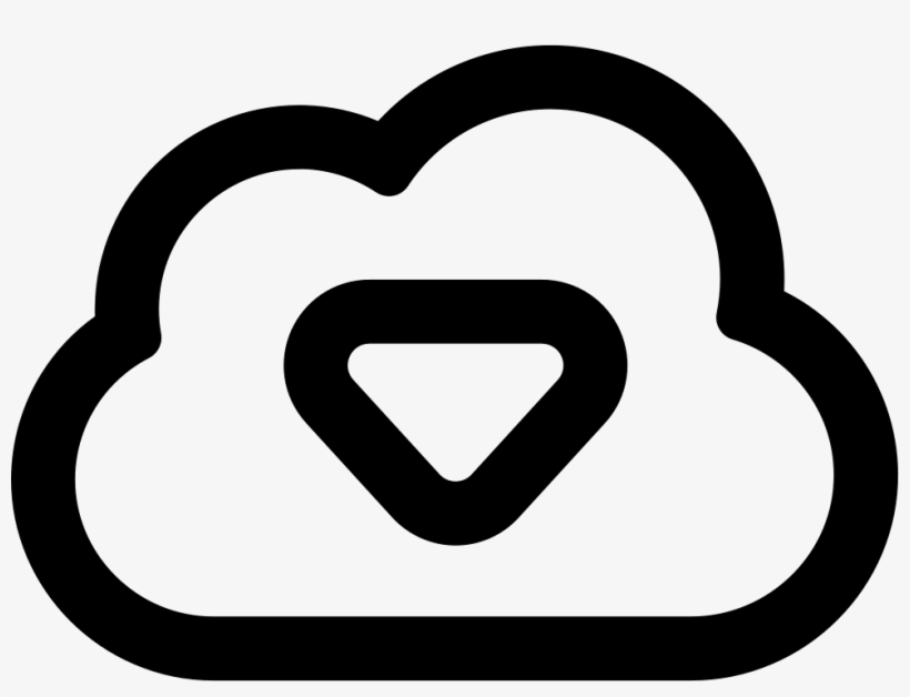 Internet Download Cloud Outline - Icon, transparent png #4588595
