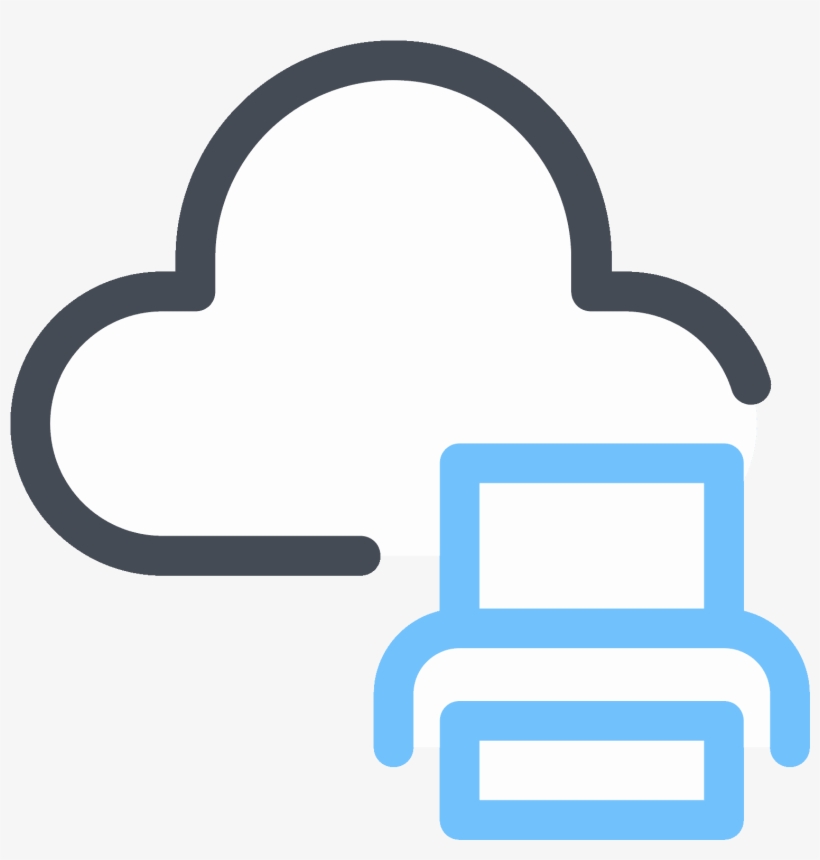 Cloud Print Icon - Icon, transparent png #4588650