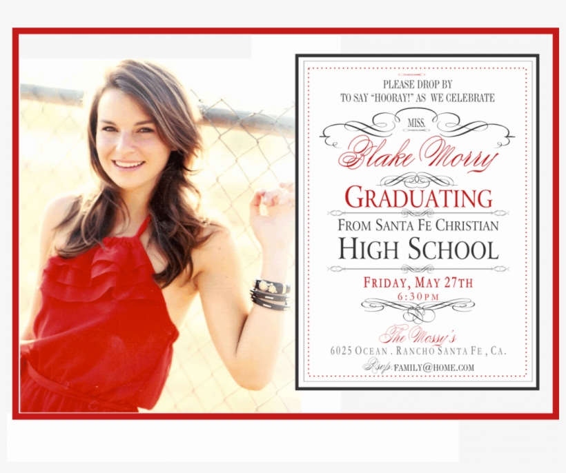 Large Size Of Graduation Invitation Dinner Wording - Graduation Announcement And Party Invitation, transparent png #4588981