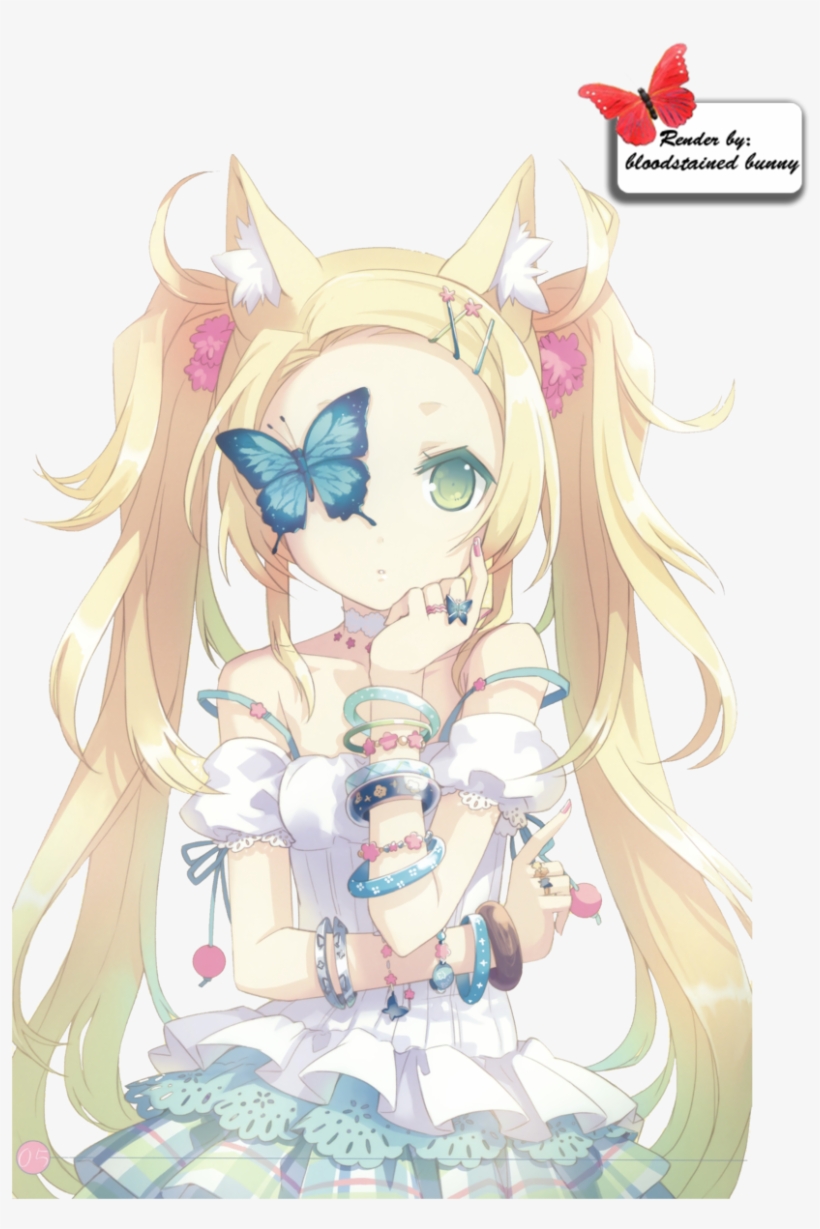Anime Girl With Blond Hair, transparent png #4590072