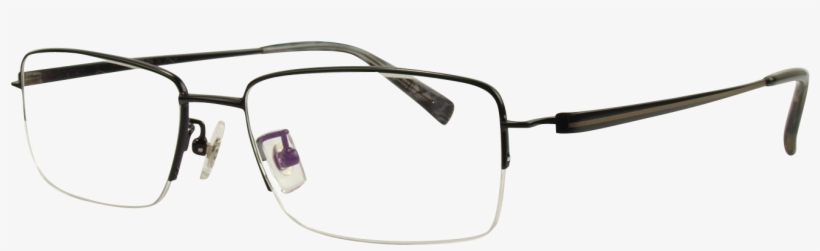 Sarah Palin Style Rimless Reading Glasses - Cobalt Prescription Glasses Semi-rimless Gun 6762-c3, transparent png #4591282