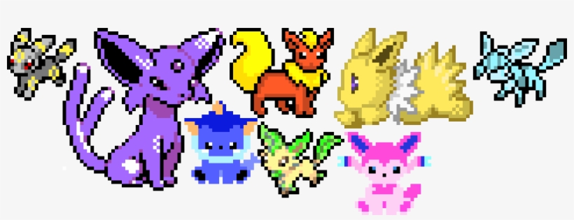 Eeveelutions - Nintendo Nes 8bit Metroid Sprite Vinyl Die Cut Sticker, transparent png #4591478